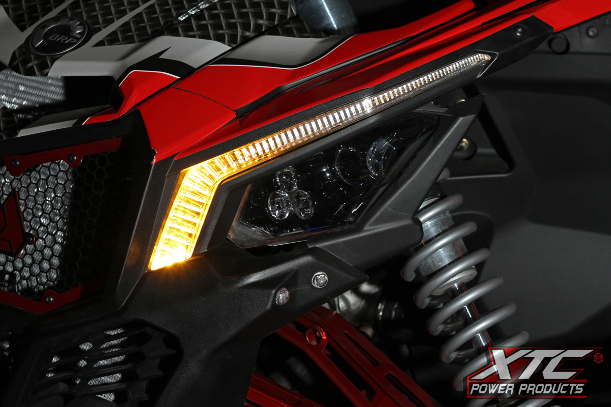 thumbnail image 2 of Front Fascia Lights Front LED Signature Lights RGB Turn Signal Light Accessories For Can Am Maverick Off-road Lighting Accessories 2 of 14