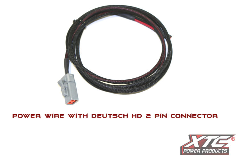 6' Power Cable with Heavy Duty Deutsch 2 Pin Connector on one end