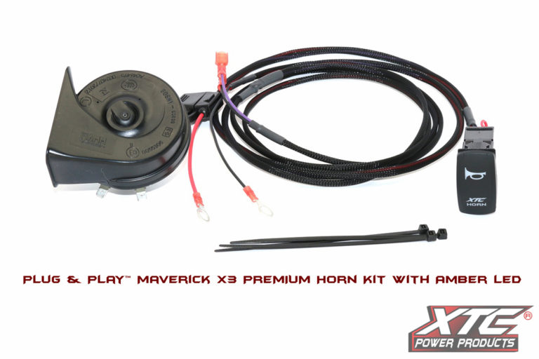 Can-Am Maverick X3 Plug and Play Horn Kit with Amber LED Rocker Switch