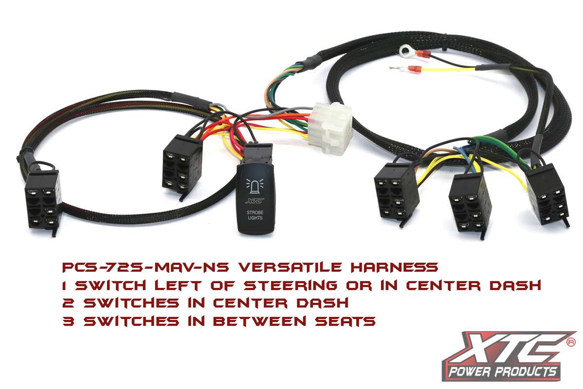 Switches Not Included PCS-72S-NS XTC Power Products RZR XP Plug & Play 6 Switch Power Control System With Strobe 