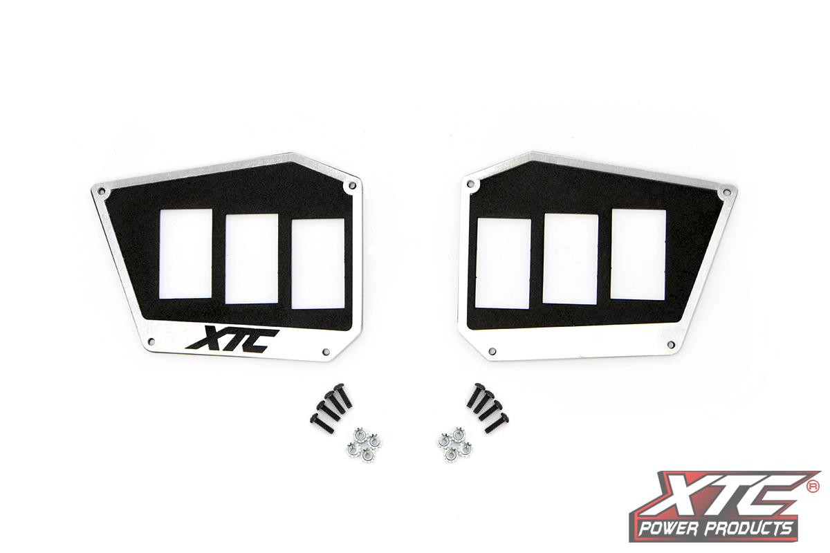 STV Motorsports SDP6 Aluminum Dash Panel Rocker Switch Plates for Polaris RZR XP 1000 for 6 Rocker Switches Black 
