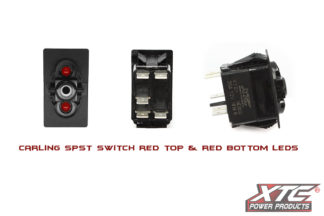 Carling Contura V SPST Switch with Red/Red LED's