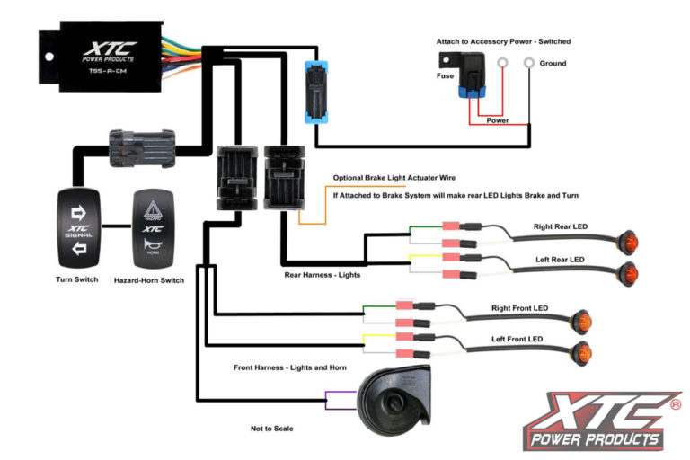 Universal Self-Cancelling Turn Signal System with Lights Diagram