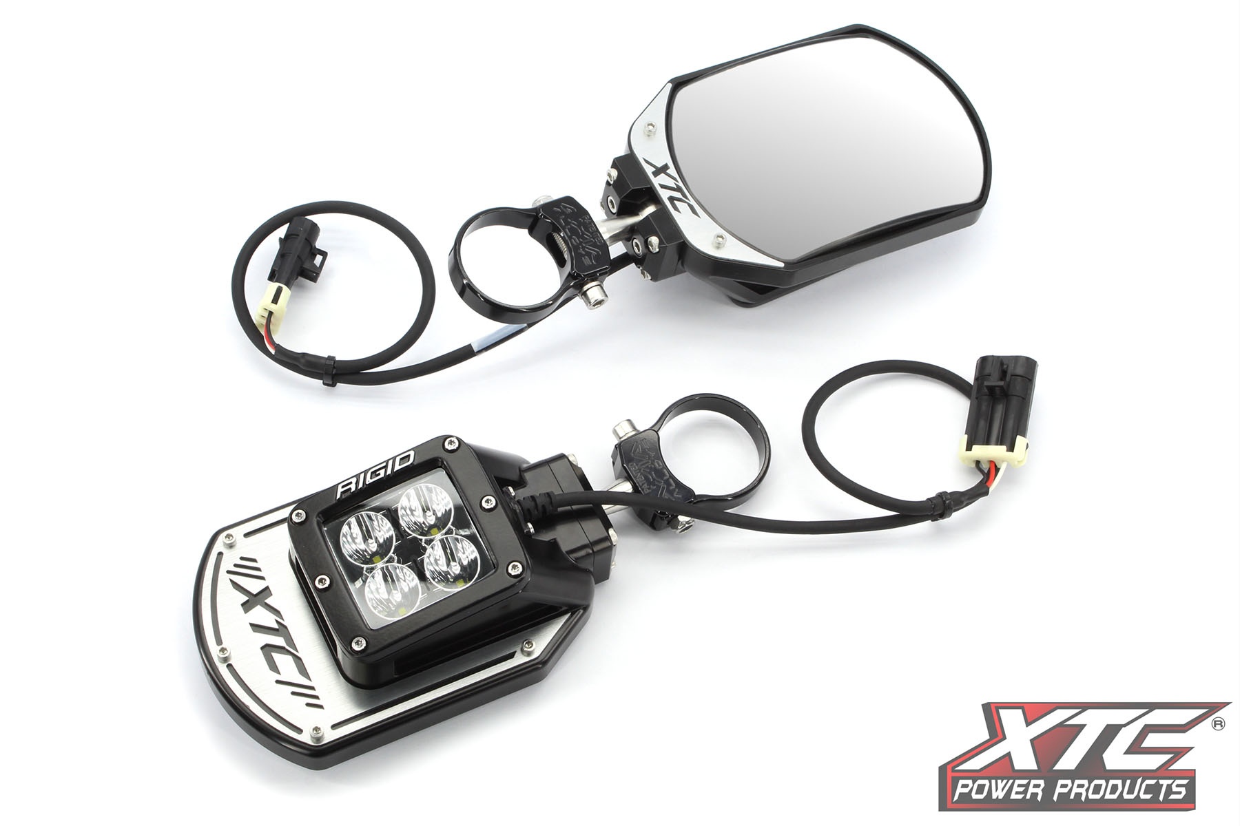 SIX12 UTV Side Mirrors with Amber Light and Rigid Front Light - XTC Power  Products