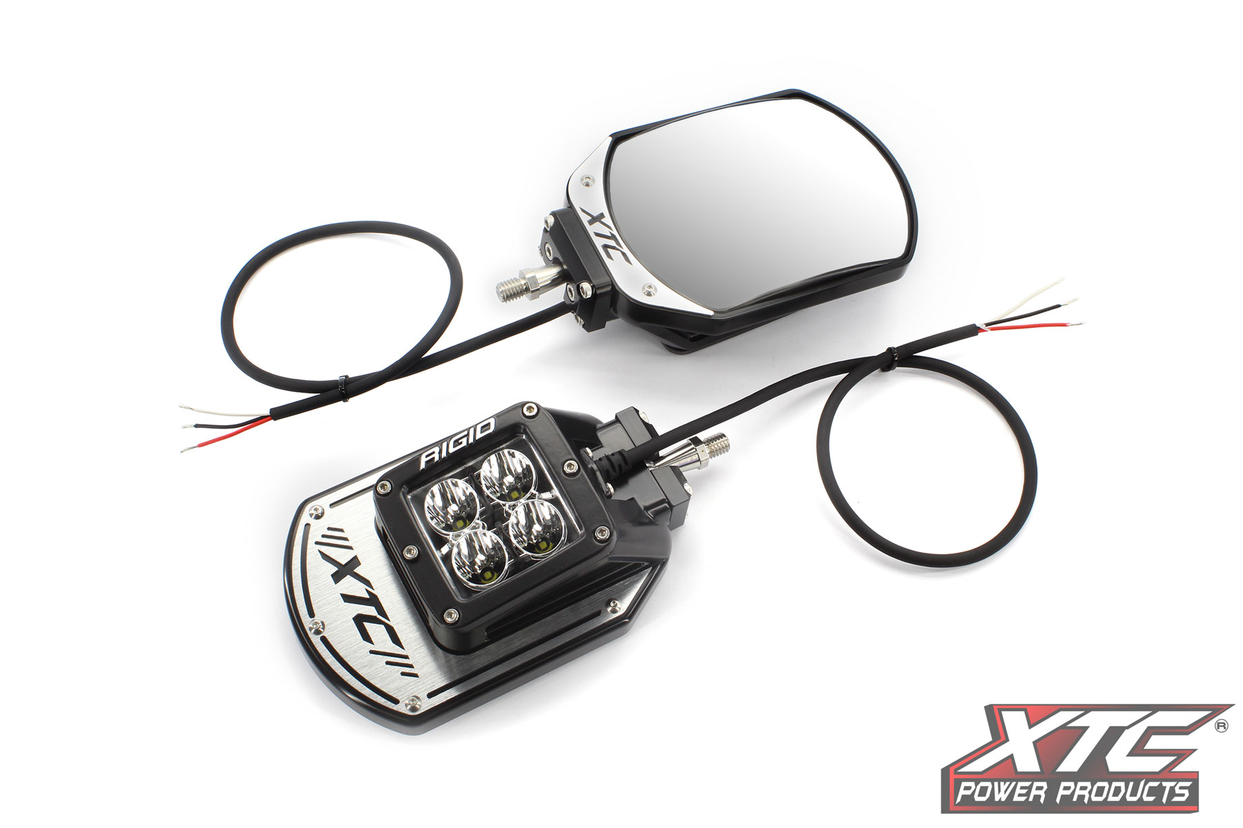SIX12 Lit Side View Mirrors with Amber Backlight - XTC Power Products
