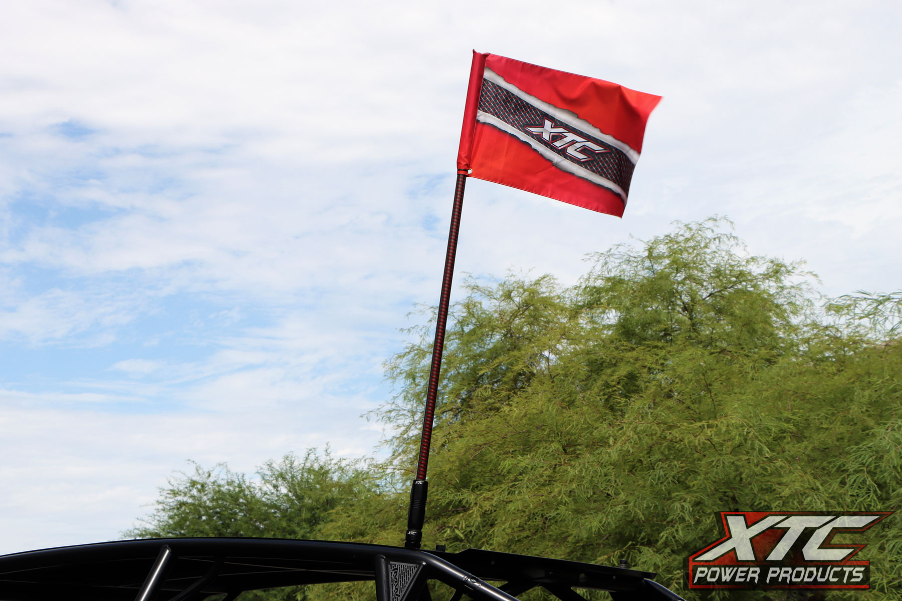 XTC 4 Ft Whip Light Mounted on UTV