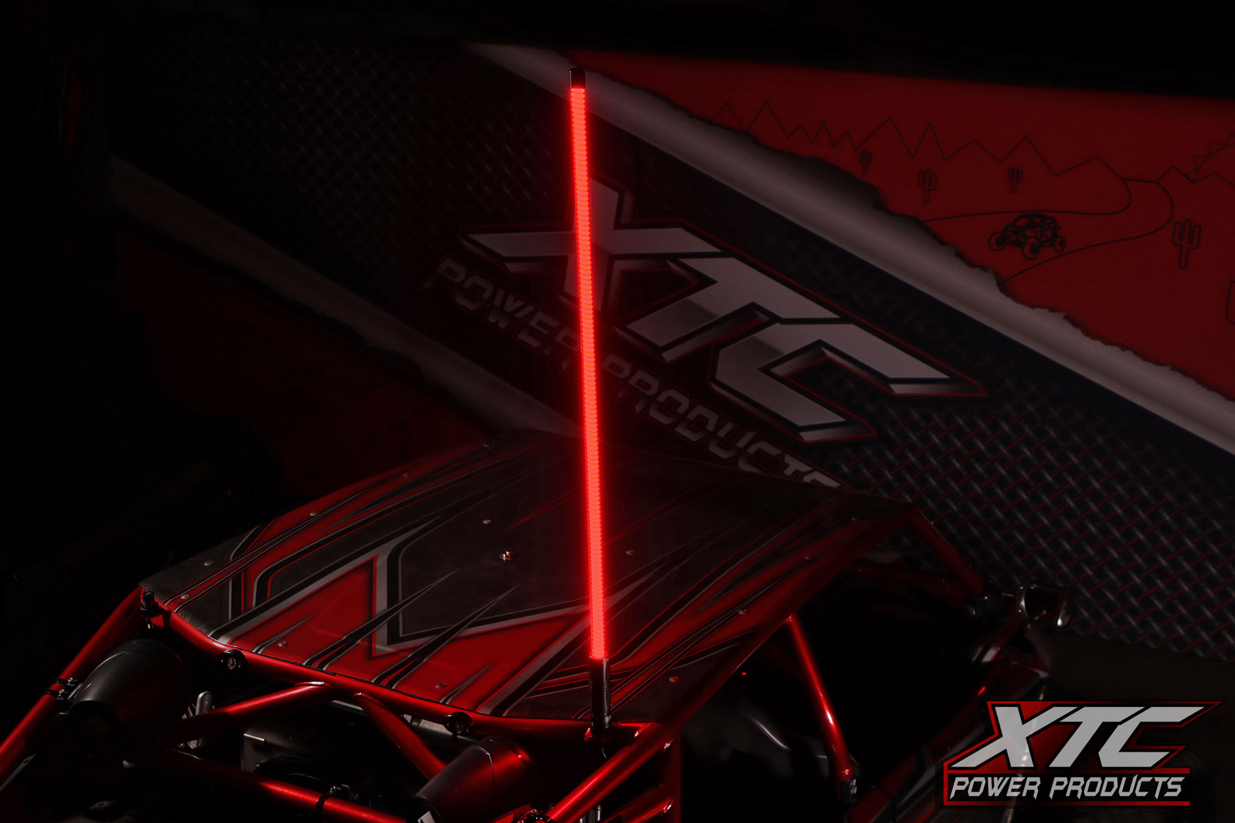 X-LITE 4-ft LED Whip Light with Red XTC Safety Flag - Image 4