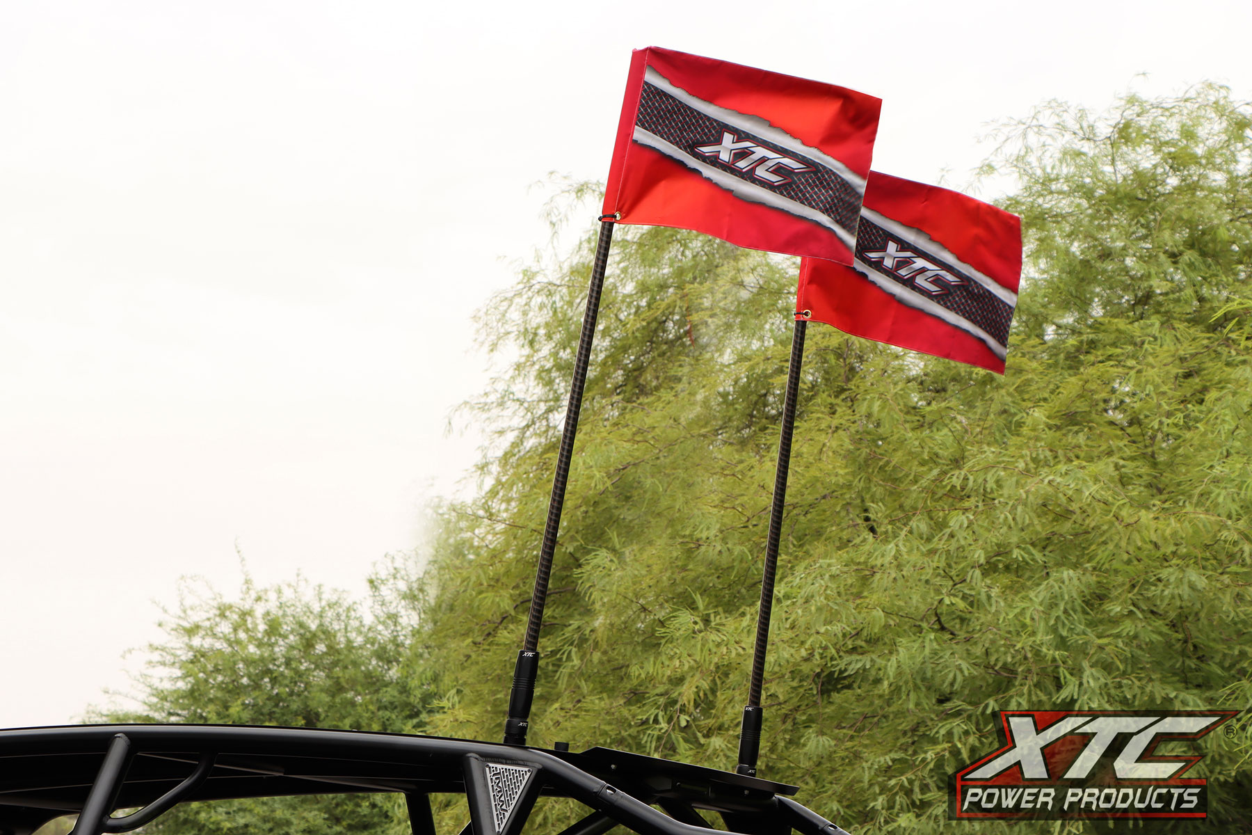 X-LITE 4-ft RGB+W Whip Lights with Red XTC Safety Flags - Image 2