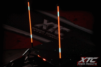 X-LITE 4-ft RGB+W Whip Lights with Red XTC Safety Flags