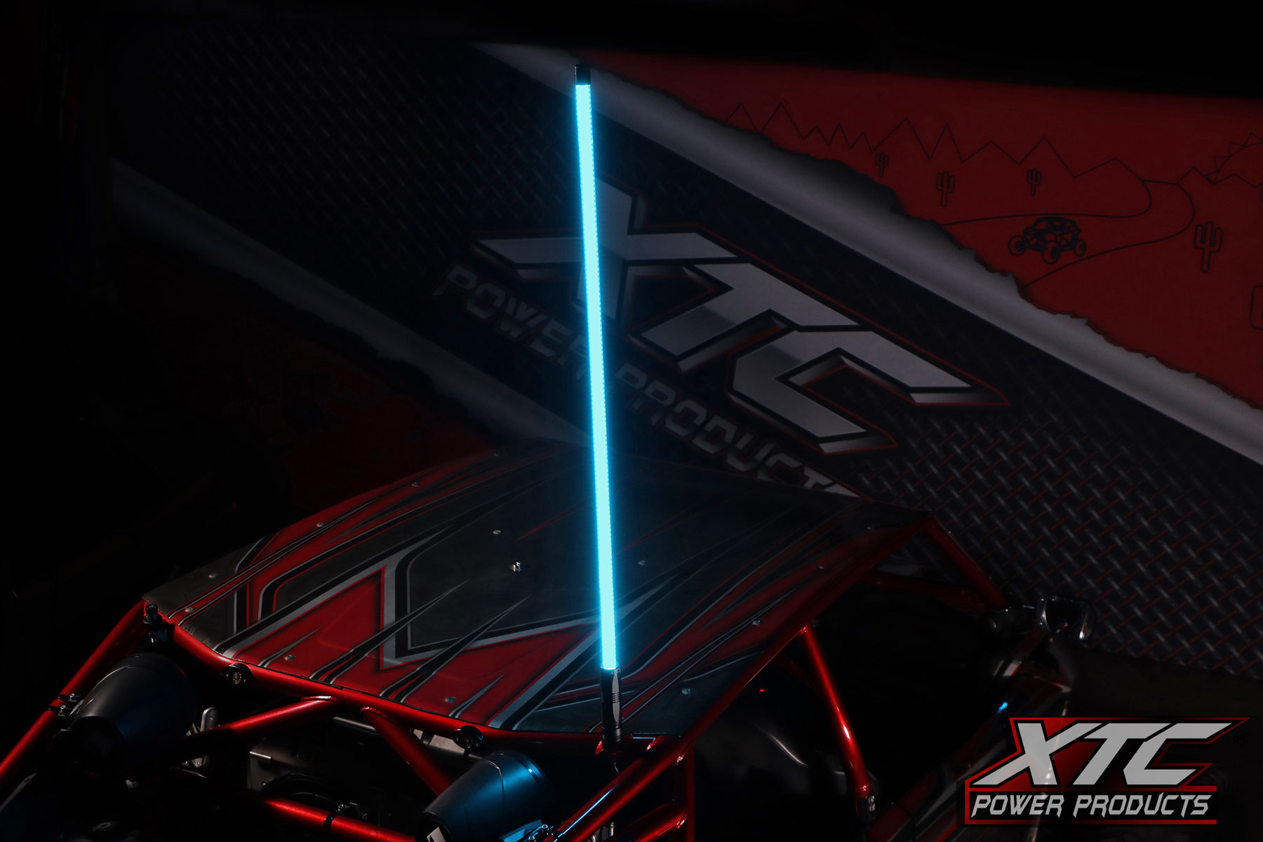 X-LITE 4-ft LED Whip Light with Red XTC Safety Flag - XTC Power
