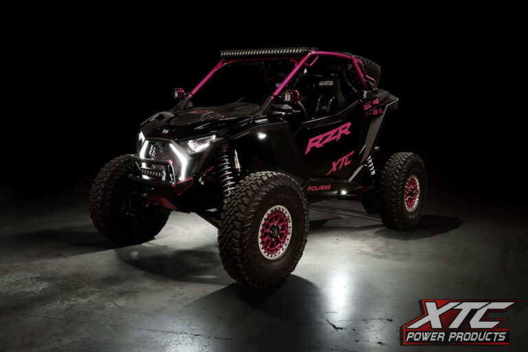 X-Lites RGB+W Rock Light Kit on Polaris Pro with White Lighting